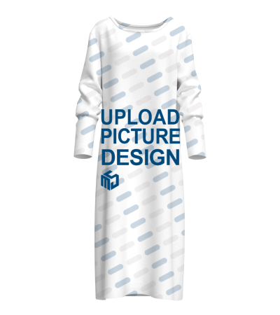 宽松圆领长袖睡裙-P100056 - 仿棉-200g/S