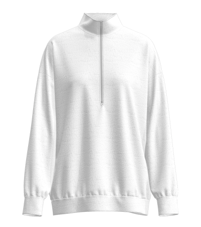 立领拉链落肩上衣LTW20185 - 807抓毛布-220g/S