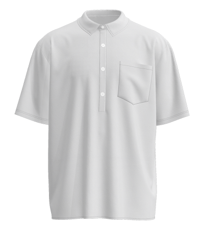 男数码印有扣有上衣左袋半门襟衬衫领短袖衬衫-LTM100330 - 四面弹-120g/S