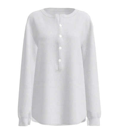 真丝绒女数码花瑶小立领长袖衬衣-LTW20143 - 真丝绒-160g/S