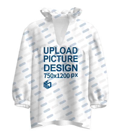 女士荷叶领短袖衬衫-OFX003 - 四面弹-120g/S