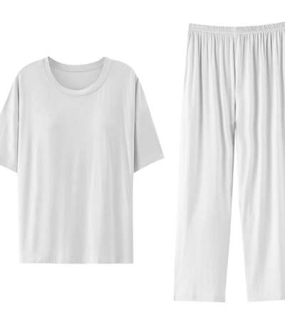 睡衣套装无袋无脚口无袖口-PDD027 - 仿棉-200g/M