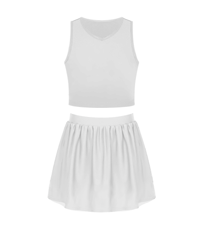 女士裙子套装A0095W - 鸟眼布-140g/4XS