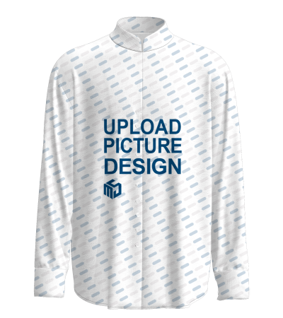 男10粒扣有门襟有袖口扣袢立领长袖衬衫LTM100492X - 竹节麻-120g/S