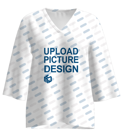 女仿棉V领7分袖T恤-LTW20374X - 仿棉-180g/S