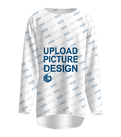 女士插肩袖长袖长款上衣-LTW20064D - 仿棉-200g/S