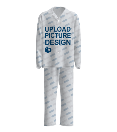 古巴领家居睡衣套装无袖口无脚口无袋-P0042X - 仿棉-200g/S