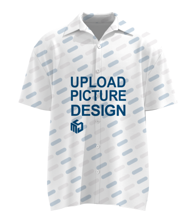 男7粒扣翻领短袖衬衫欧码版-R0045X - 四面弹-120g/S