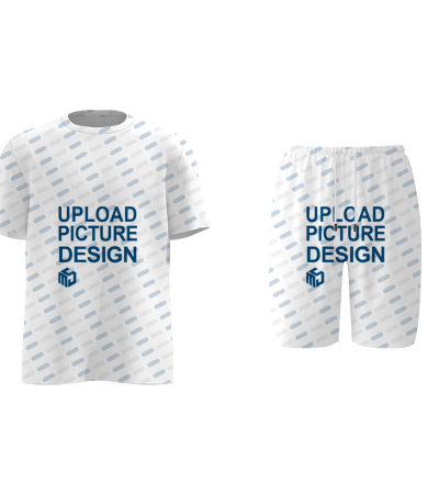 男士圆领短袖双侧裤袋抽绳短裤-YQY003 - 鸟眼布-140g/S