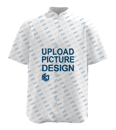 男有门襟11粒扣袢立领短袖衬衫-MW04Y040X - 玲珑麻-145g/S