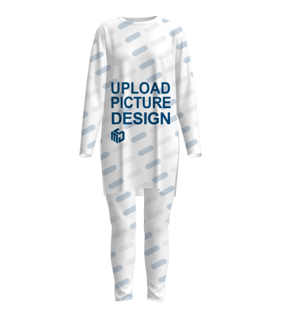 女圆领有包条长袖长裤套装-LTWJ20891X - 磨毛牛奶丝-210g/S