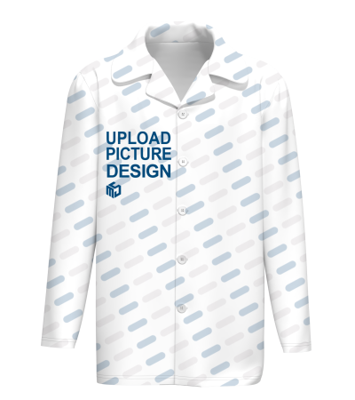 男士古巴领长袖纽扣睡衣套装（衣服）-FX003AB-A - 仿棉-180g/S