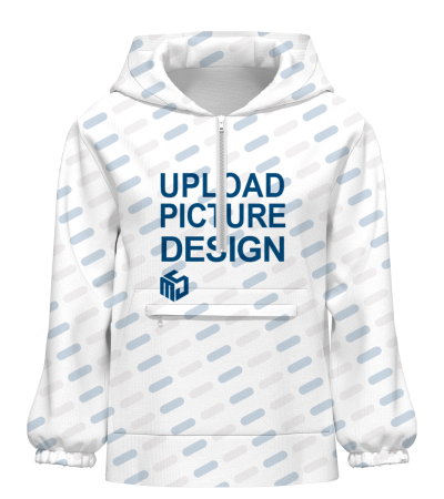 女童双层帽带拉链半开衫有前袋卫衣-XHY043 - 空气层-220g/2-3