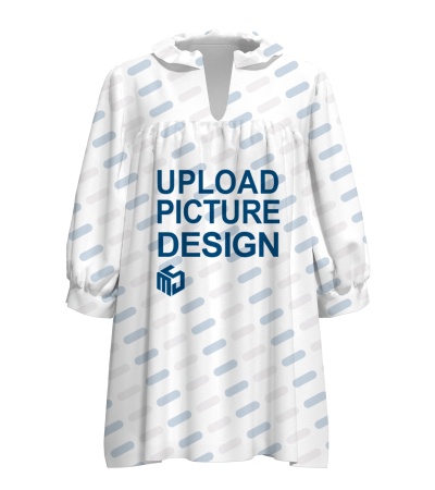 女士褶皱V领七分袖上衣-D149X - 四面弹-120g/S