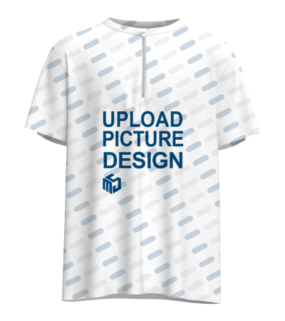 男数码仿棉门襟拉链短袖亨利衫T血-LTM100600X - 仿棉-180g/S