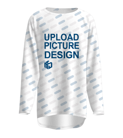 女士插肩长袖圆领A版T恤-LTW20064X - 仿棉-180g/S