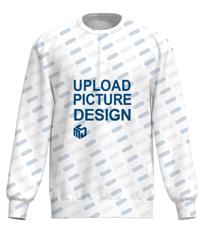 3D 男士欧码有袖口无袋长袖圆领卫衣-R0047X - 空气层-200g/S