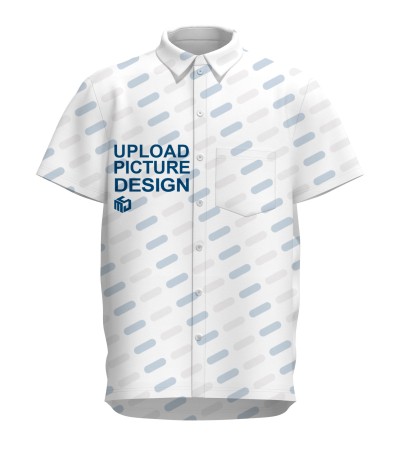 男数码印花精品四面弹翻领短袖衬衫-LTM10086SX - 四面弹-120g/S