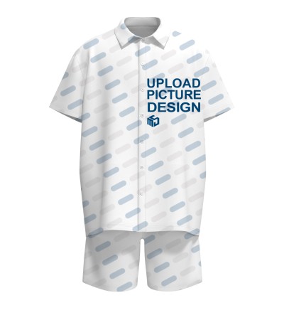 男四面弹翻领短袖衬衫+两侧袋短裤LTM100299X - 四面弹-120g/S