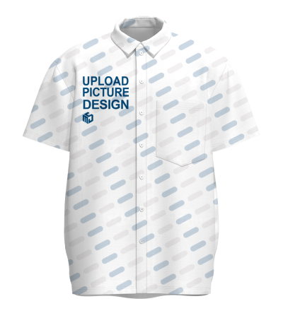 男士数码印花精品竹节麻翻领短袖衬衫-LTM10086X - 竹节麻-120g/S