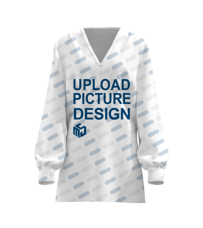 女仿棉V领长袖上衣-LTW20640X - 仿棉-200g/S