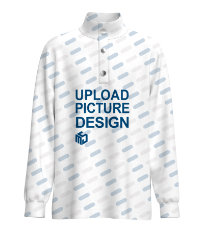 男士数码印仿棉4粒扣立领长袖POLO衫-LTM100742X - 仿棉-180g/S