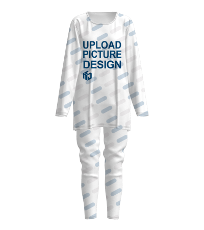 直贡呢-女长袖圆领打底裤套装无袋无袖口无脚口-LTW20327X - 牛奶丝-170g/L