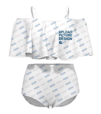 女士荷叶分体泳衣 -Y0002X - 超细涤-200g/S