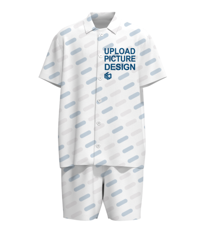 男士数码印四面弹古巴领短袖衬衫套装-LTM100300X - 四面弹-120g/S