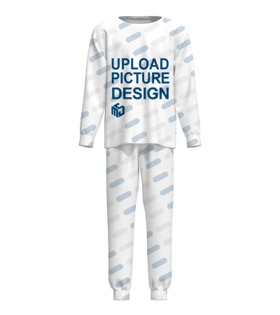 男士插肩袖长袖套装有袖口有脚口无袋-R0091X - 仿棉-180g/S