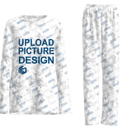 圆领女士套装无袋无脚口无袖口-JM0004X - 双面法兰绒-280g/XS