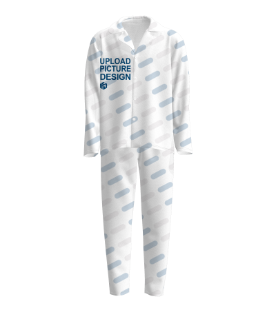 男士古巴领长袖长裤双侧袋套装-A0073SX - 牛奶丝-170g/XS