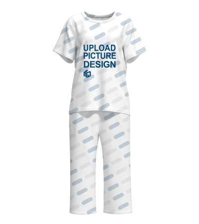 NK-DKJJFTZ 女短款家居服套装有袋无袖口无脚口-R0027X - 仿棉-180g/S