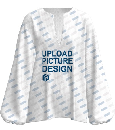 女真丝绒V领小落肩长袖上衣-LTW20176 - 真丝绒-160g/S