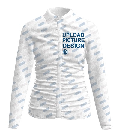 女仿棉拉架门襟抽褶上衣LTW20656 - 仿棉-180g/S