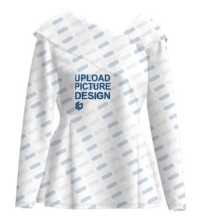 女仿棉V领长袖上衣LTW20689 - 仿棉-200g/S