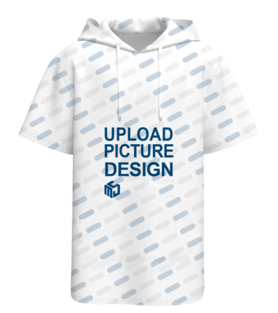 男士短袖抽绳连帽卫衣（无袋）-XHY047W - 空气层-220g/S