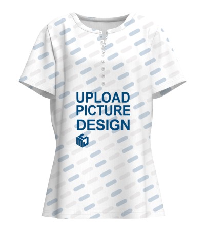 半开V领短袖大码女装上衣PDDW20337 - 仿棉-170g/0XL