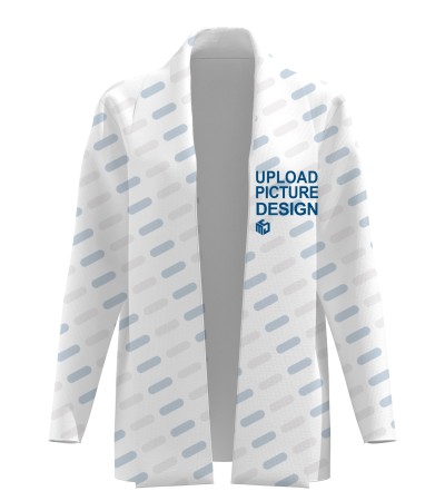 女士数码印长袖开衫-P10003 - 空气层-220g/S