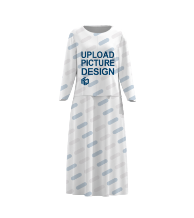 女直贡呢外套仿棉连衣裙2件套-LTWJ20966LW - 牛奶丝-170g/S