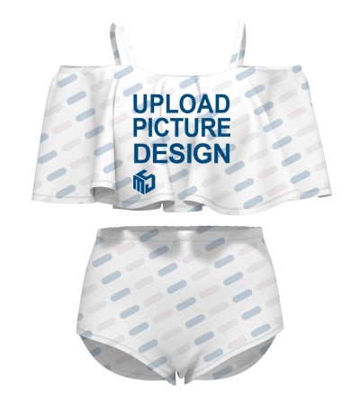 荷叶分体泳衣上衣Y0002AB-A - 超细涤-200g/S