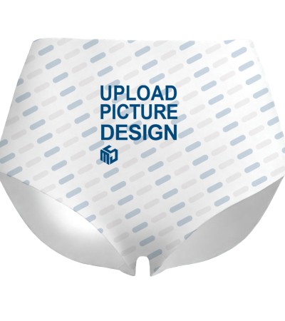 女士数码印荷叶分体泳衣裤子Y0002AB-B - 超细涤-200g/S