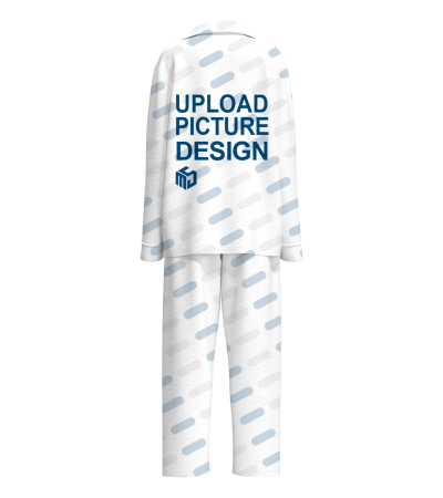 女士翻领有袖口有袋无脚口法兰绒套装-XHY084 - 双面法兰绒-230g/S