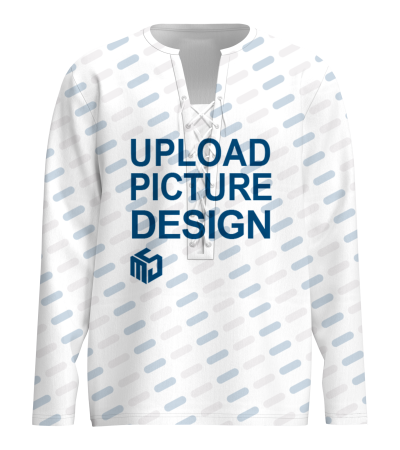 男仿棉前中抽绳圆领长袖T恤（LTM100248加码4XL-6XL)-DM100248 - 仿棉-180g/S