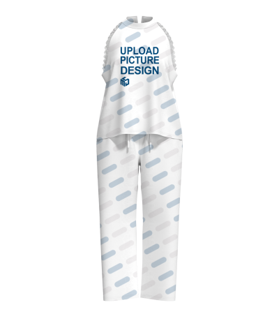 女士无袖有袋有抽绳套装-DM004 - 直贡呢-170g/0XL