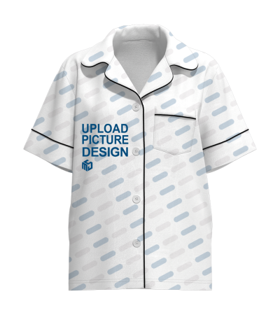 女士古巴领左前袋有袖口短袖冰丝上衣-R0029XAB-A - 冰丝-140g/S