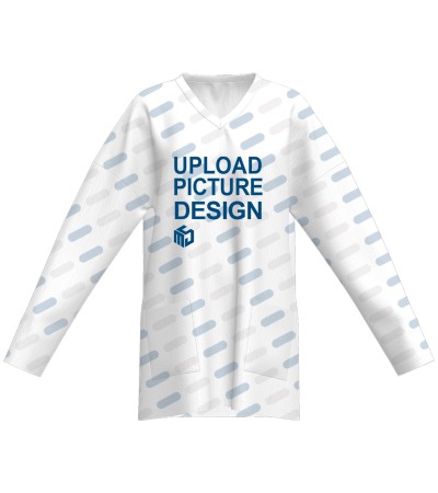 女士仿棉V领长袖T恤-LJ043 - 仿棉-180g/S