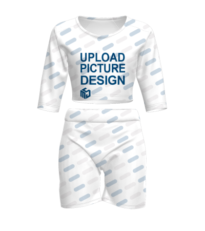 女士短裤套装拉拉队球服-XHY094 - 珠花布-180g/S