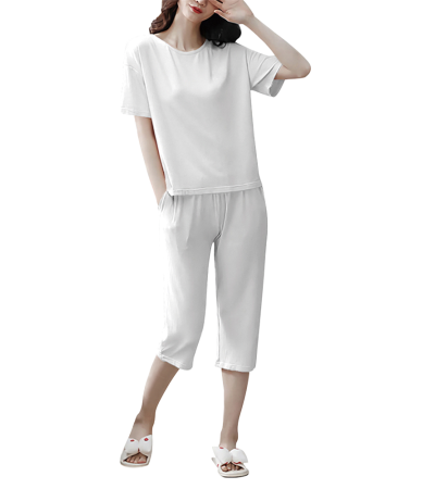 女短款家居服-裤子（R0027AB-B） - 仿棉-180g/S