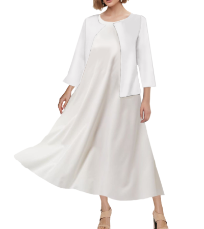 女连衣裙2件套-外套LTWJ20966W - 直贡呢-120g/S